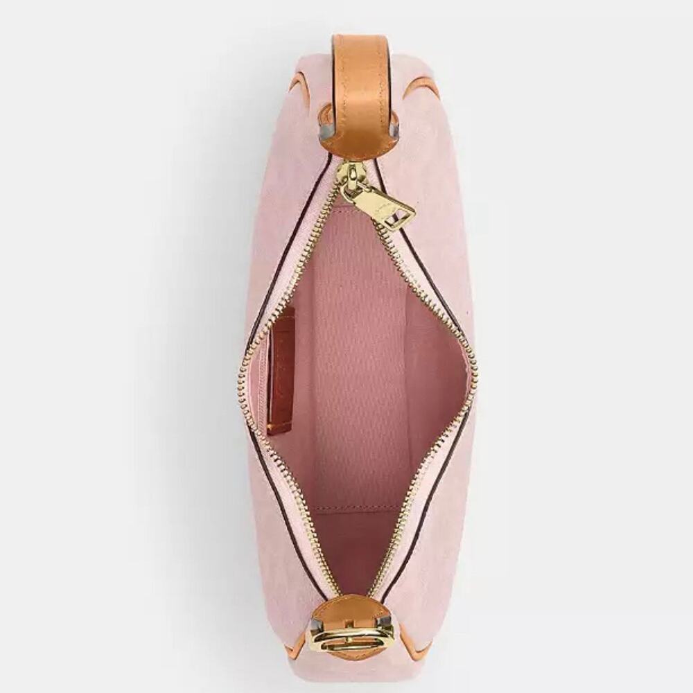 Coach CDW86 Emily Shoulder Bag Signature Canvas With Charms Powder Pink - Picture 4 of 16